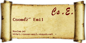 Csomó Emil névjegykártya