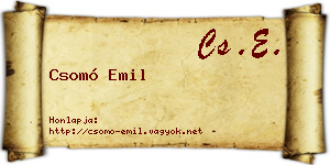 Csomó Emil névjegykártya