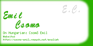 emil csomo business card