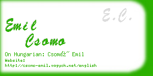 emil csomo business card